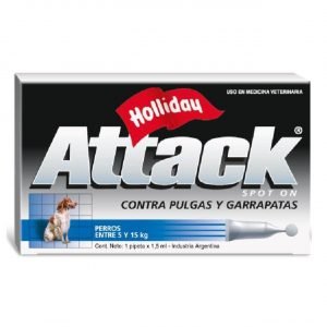Attack Contra Pulgas y Garrapatas Perros Entre 5 y 15kg 1.5ml