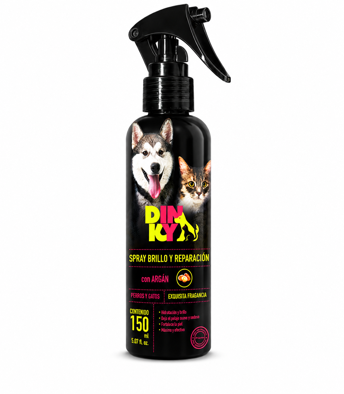 Dinky Spray Brillo y Reparación con Argán Perros y Gatos