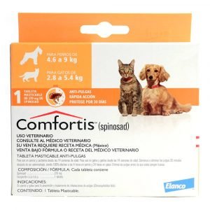 Comfortis para Perros de 4.6 a 9kg y Gatos de 2.8 a 5.4kg