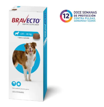 Bravecto para Perros de 20 a 40kg 1000mg