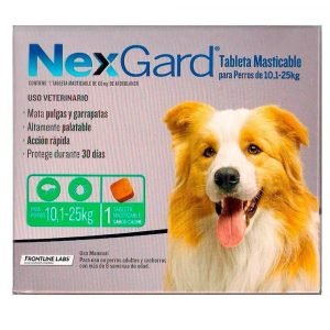 Nexgard Tableta Masticable para Perros de 10.1 a 25kg