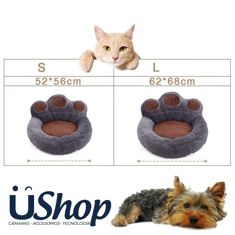 CAMA MASCOTA GATO PERRO COJIN HUELLA PORTABLE LAVABLE 68X62CM - Image 6