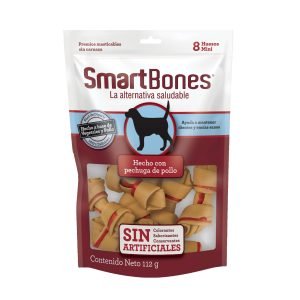 Snack para perro miniatura Smartbones sin artificiales mantequilla de maní mini 8 und