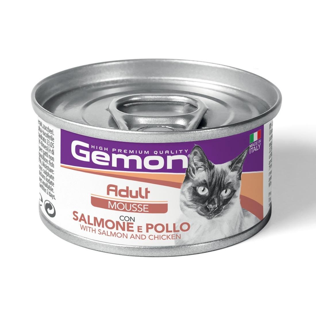 Gemon Adult Mousse with Salmon and Chicken 85 g