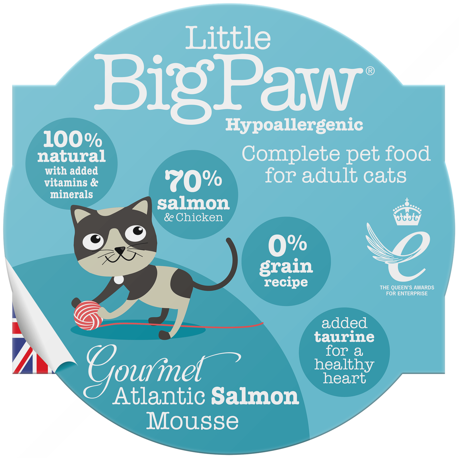 Comida humeda para gato Little Big Paw Salmon 85 gr caja por 8 unidades