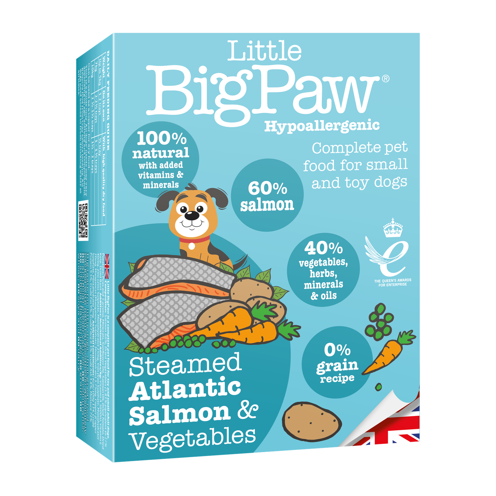 Comida humeda para perro Little Big Paw Salmon y Verduras 150 gr caja por 7 unidades