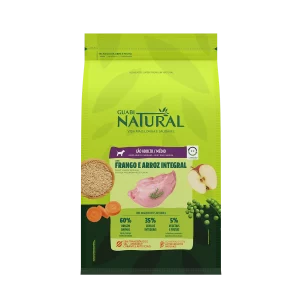 GUABI NATURAL PERRO ADULTO RAZA MEDIANA SABOR POLLO Y ARROZ INTEGRAL