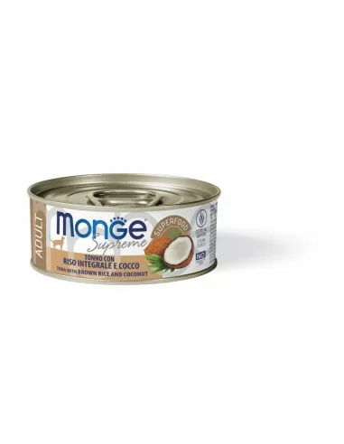 Monge Supreme Lata Gato Adulto de Atun con arroz integral y coco 80 gr