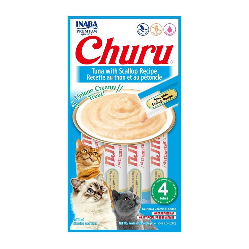 Churu Cat Treat – Tuna with Scallop Recipe | Snack Cremoso para Gatos