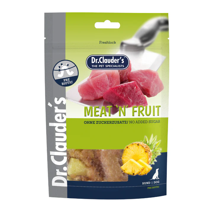 Dr. Clauder’s Meat n Fruit Pineapple – Snack Premium para Perros 80g