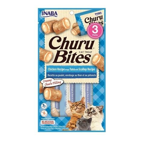 Churu Bites – Chicken Recipe Wraps Tuna with Scallop | Snack Cremoso para Gatos