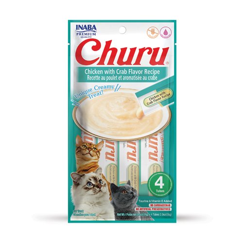 Churu Cat Treat – Chicken with Crab Flavor Recipe | Snack Cremoso para Gatos
