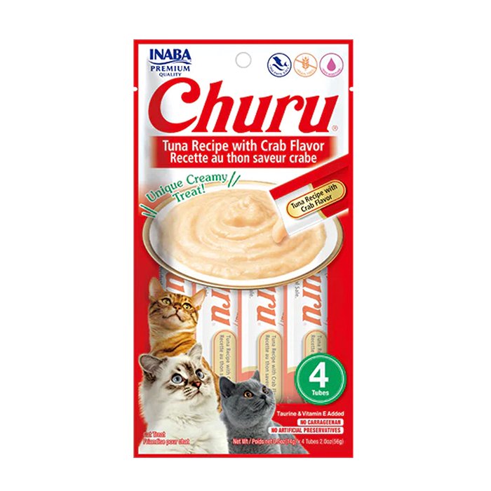 Churu Cat Treat – Tuna Recipe with Crab Flavor | Snack Cremoso para Gatos