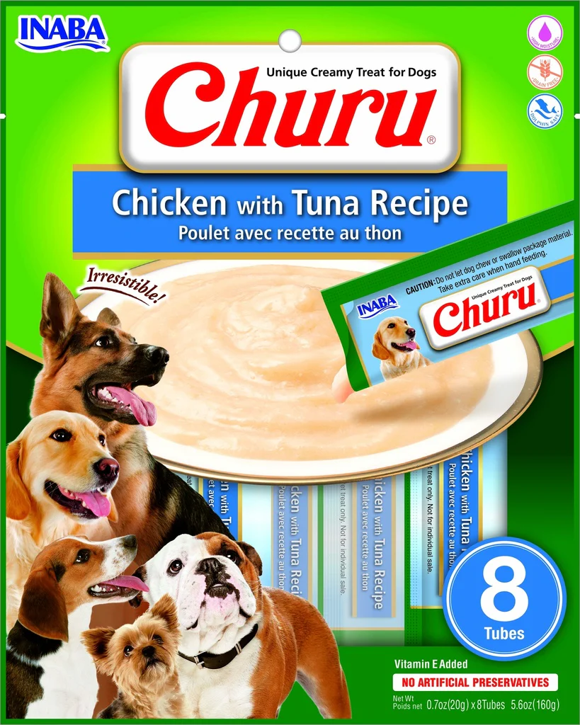 Churu Treat for Dogs (160 g) – Chicken with Tuna Recipe | Snack Cremoso para Perros
