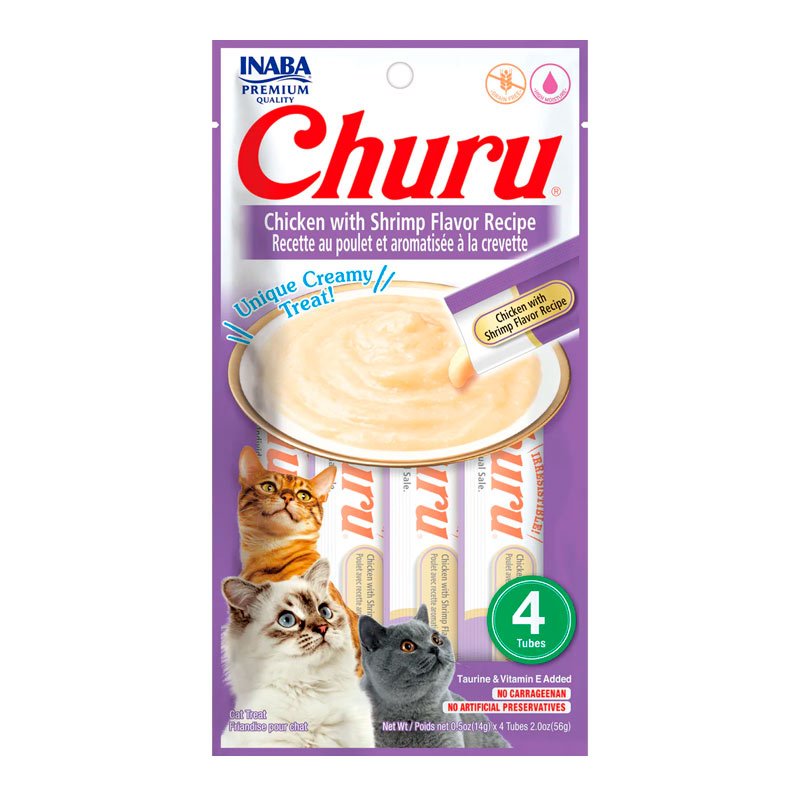 Churu Cat Treat – Chicken with Shrimp Flavor Recipe | Snack Cremoso para Gatos