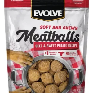 Snack Evolve Meatballs Carne – Bolitas de Carne para Perros, Sabrosas y Nutritivas