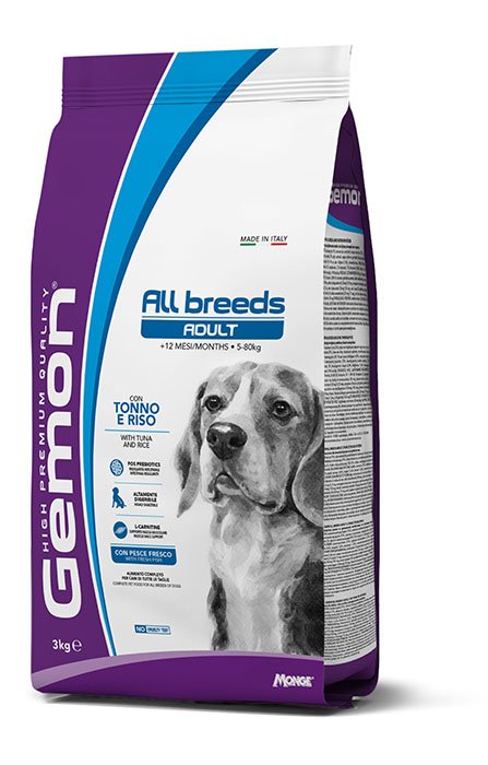 GEMON ALL BREEDS ADULT CON ATÚN Y ARROZ