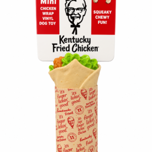Juguete para Perros KFC Mini Chicken Wrap para Perros con Chirrido Licencia Oficial