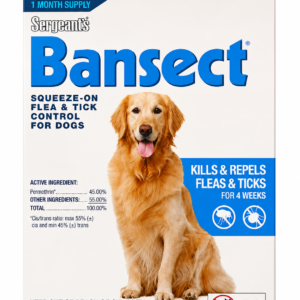 Pipeta Antipulgas y Garrapatas para Perros Bansect Sergeants 3.0ml (Mayor a 33lb)