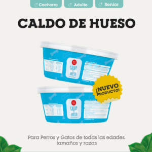 CALDO DE HUESO PARA GATOS Y PERROS DE TODAS LAS EDADES, TAMAÑOS Y RAZAS