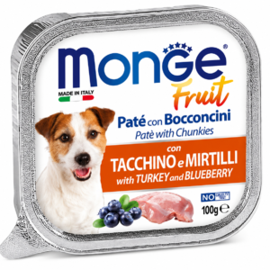 Monge dog fruit bandeja pavo y arandanos 100g