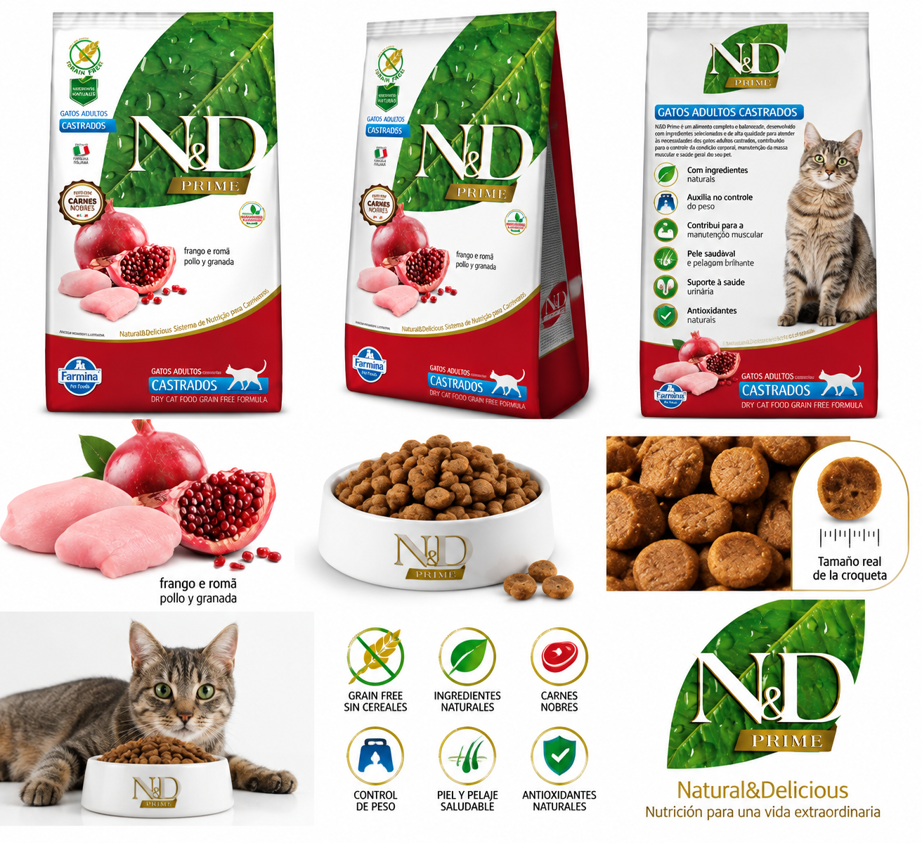 N&D PRIME FELINE FRANGO ADULT CASTRADO - Image 2