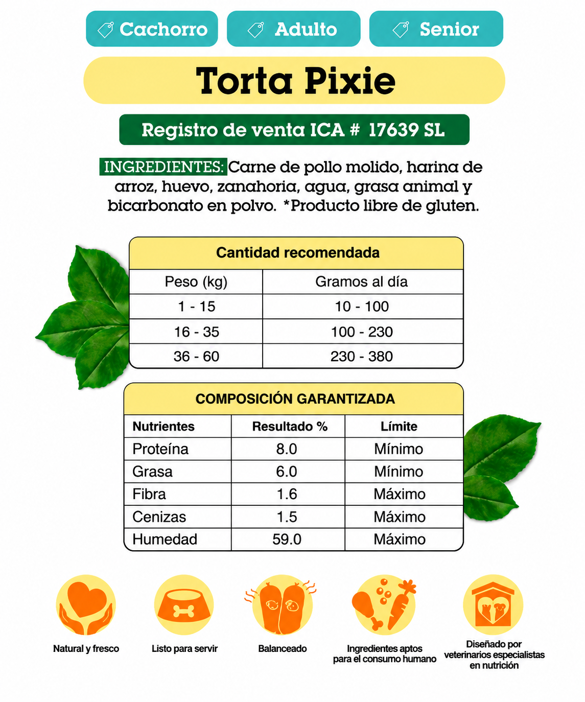 TORTA PIXIE DE CONEJO PARA PERRO 260GR - Image 3