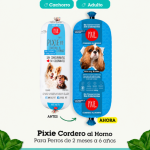 PIXIE DIETA HORNEADA CORDERO PARA PERROS CACHORROS Y ADULTOS 500GR