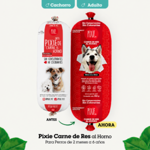 PIXIE DIETA HORNEADA CARNE DE RES PARA PERROS CACHORROS Y ADULTOS 500GR