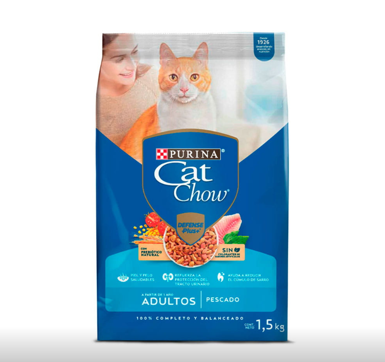 CAT CHOW ADULTOPESCADO Prebioticos 1,5KG