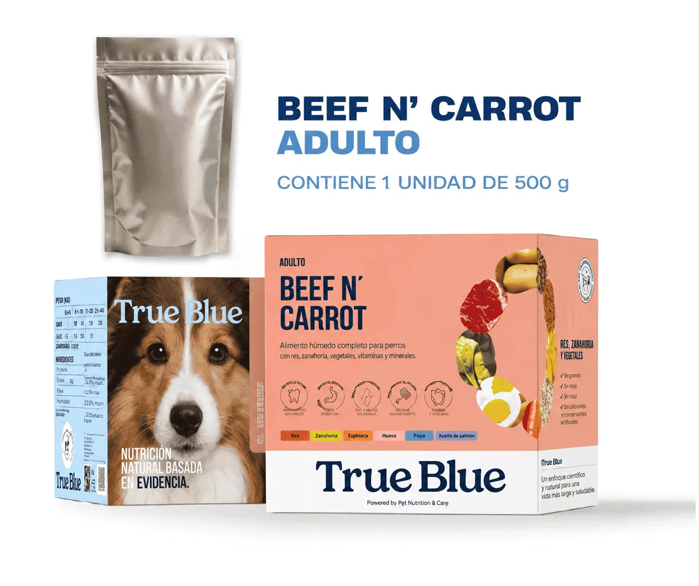 Alimento Húmedo True Blue Beef Carrot Perro Adulto 500gr