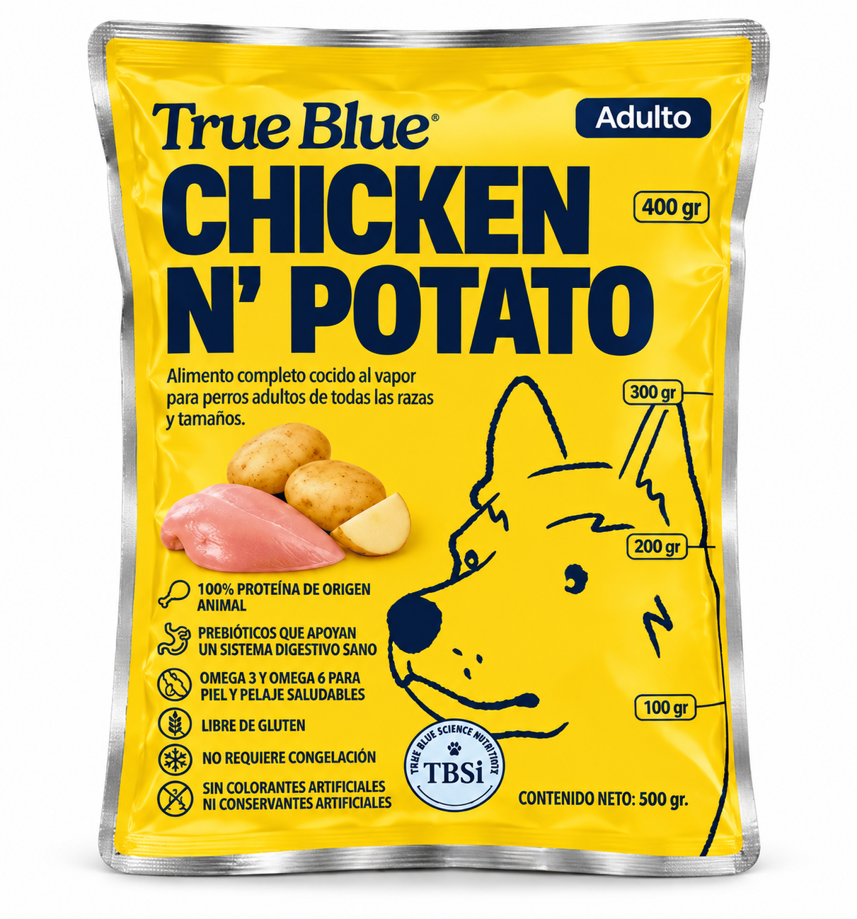Alimento húmedo True Blue Chicken N Rice Perro Adulto 500gr