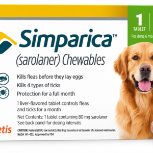 Desparasitante Externo Perro Simparica 80 mg 20-40 Kg 1 Tableta
