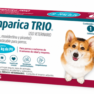 Desparasitante Interno Y Externo Perro Simparica Trio 10-20 Kg