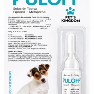Puloff Antiparasitario externo para Perros de Amplio Expectro 2-10kg