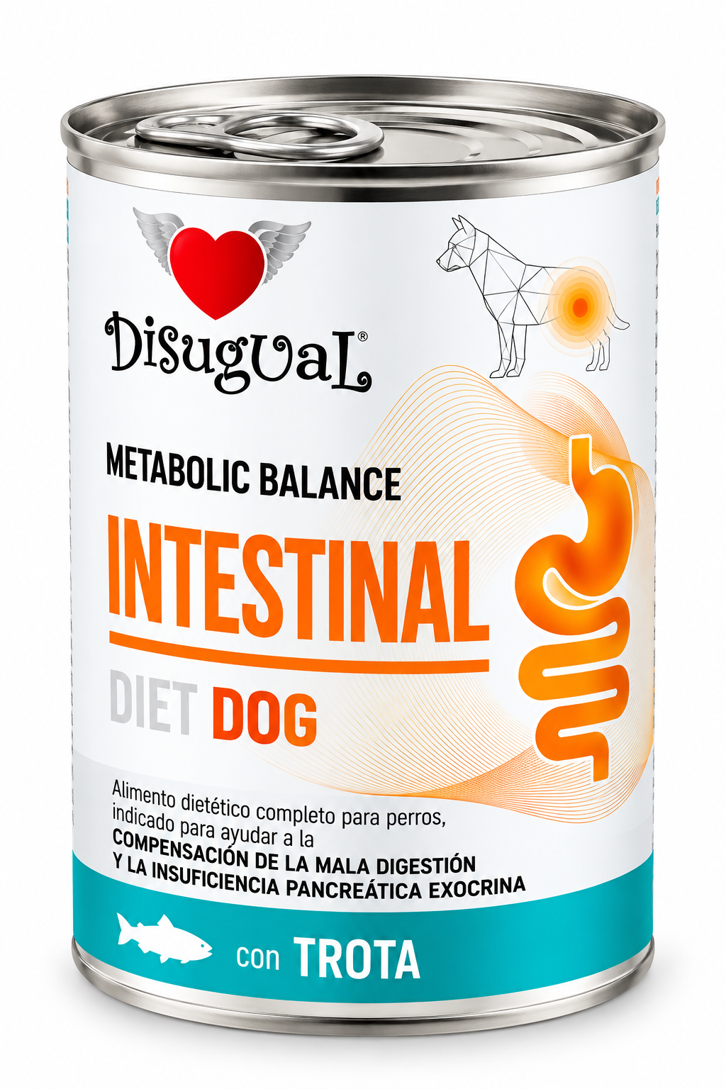 Disugual dog intestinal con trucha 400g