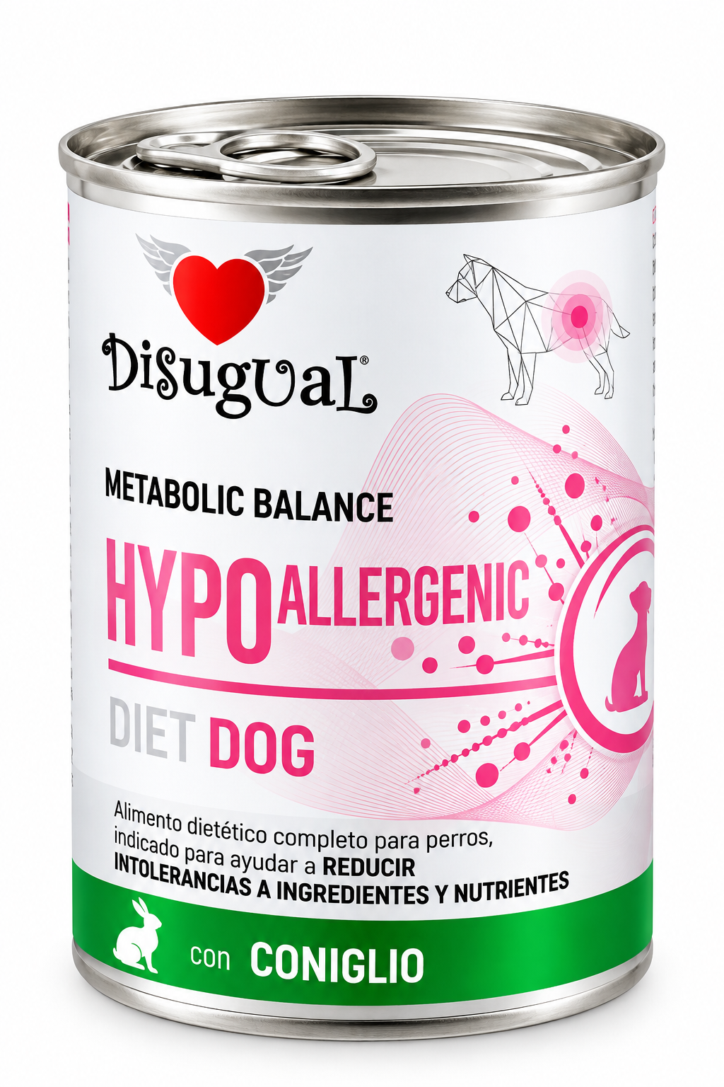Disugual dog hypoallergenic con conejo 400g